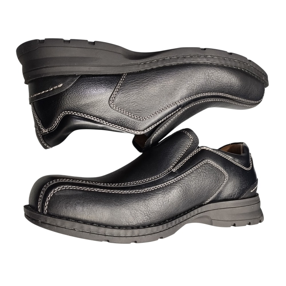 Dockers Agent Loafers Mens US 10.5W Black Genuine Leather Bicycle Toe 90-29034